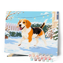 Charger l'image dans la galerie, Beagle dans la neige