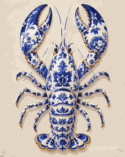 Charger l'image dans la galerie, Peinture par numéros Figured'Art Homard style Delft