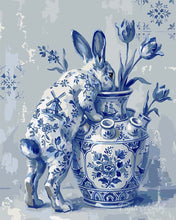 Charger l'image dans la galerie, Peinture par numéros Figured'Art Lapin style Delft