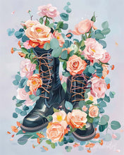 Charger l'image dans la galerie, Peinture par numéros Figured'Art Bottines fleuries