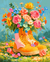 Charger l'image dans la galerie, Peinture par numéros Figured'Art Bottines et fleurs