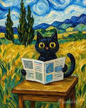 Charger l'image dans la galerie, Peinture par numéros Figured'Art Le chat curieux de Van Gogh