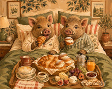 Charger l'image dans la galerie, Peinture par numéros Figured'Art Sangliers au petit-déjeuner