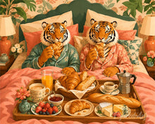 Charger l'image dans la galerie, Peinture par numéros Figured'Art Tigres au petit-déjeuner
