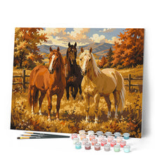 Charger l'image dans la galerie, Chevaux dans la Prairie d'Automne