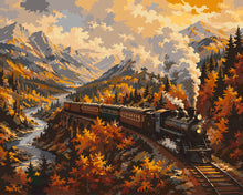 Charger l'image dans la galerie, Peinture par numéros Figured'Art Train à Vapeur dans la Vallée en Automne