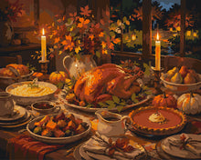 Charger l'image dans la galerie, Peinture par numéros Figured'Art Table de Thanksgiving aux Bougies