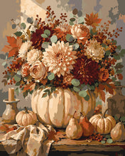 Charger l'image dans la galerie, Peinture par numéros Figured'Art Centre de Table Floral aux Citrouilles