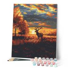 Charger l'image dans la galerie, Cerf Majestueux au Coucher du soleil en Automne