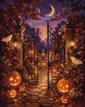 Charger l'image dans la galerie, Peinture par numéros Figured'Art Portail Enchanté et Jack o Lantern