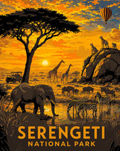 Charger l'image dans la galerie, Peinture par numéros Figured'Art Parc national du Serengeti - Tanzanie