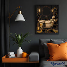 Charger l'image dans la galerie, Baignoire gothique avec squelette