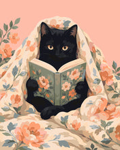 Charger l'image dans la galerie, Peinture par numéros Figured'Art Chat noir dans des couvertures