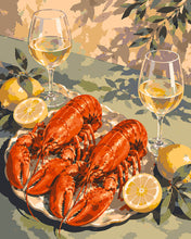Charger l'image dans la galerie, Peinture par numéros Figured'Art Homard et vin