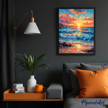 Charger l'image dans la galerie, Vagues au coucher du soleil