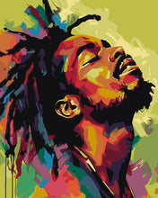 Charger l'image dans la galerie, Peinture par numéros Figured'Art Homme reggae - Street art abstrait