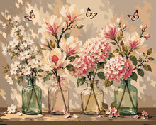 Charger l'image dans la galerie, Peinture par numéros Figured'Art Magnolia et papillons