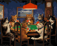 Charger l'image dans la galerie, Peinture par numéros Figured'Art Chats jouant au poker