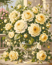 Charger l'image dans la galerie, Peinture par numéros Figured'Art Bouquet de Roses Ivoire