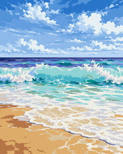 Charger l'image dans la galerie, Peinture par numéros Figured'Art Vagues Turquoise