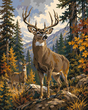 Charger l'image dans la galerie, Peinture par numéros Figured'Art Cerf Sauvage Majestueux