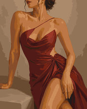 Charger l'image dans la galerie, Peinture par numéros Figured'Art La Robe Rouge