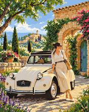 Charger l'image dans la galerie, Peinture par numéros Figured'Art Citroën 2CV au Portail Fleuri