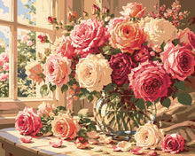 Charger l'image dans la galerie, Peinture par numéros Figured'Art Bouquet de Roses Vintage