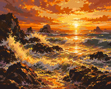 Charger l'image dans la galerie, Peinture par numéros Figured'Art Vagues Dorées