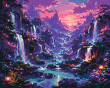 Charger l'image dans la galerie, Peinture par numéros Figured'Art Vallée Mystique des Cascades