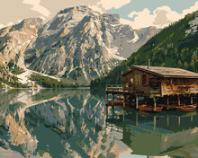 Charger l'image dans la galerie, Peinture par numéros Figured'Art Reflet du Lac des Dolomites