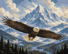 Charger l'image dans la galerie, Peinture par numéros Figured'Art Aigle au-dessus des Montagnes