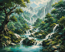 Charger l'image dans la galerie, Peinture par numéros Figured'Art Vallée des Cascades