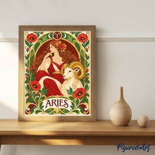 Charger l'image dans la galerie, Zodiaque Bélier Art Nouveau