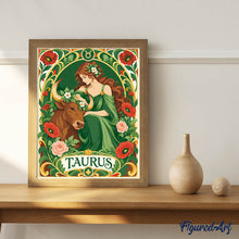 Charger l'image dans la galerie, Zodiaque Taureau Art Nouveau