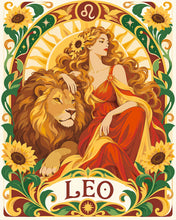 Charger l'image dans la galerie, Peinture par numéros Figured'Art Zodiaque Lion Art Nouveau