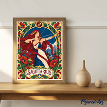 Charger l'image dans la galerie, Zodiaque Sagittaire Art Nouveau