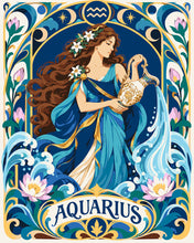 Charger l'image dans la galerie, Peinture par numéros Figured'Art Zodiaque Verseau Art Nouveau