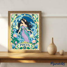 Charger l'image dans la galerie, Zodiaque Poissons Art Nouveau
