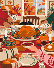 Charger l'image dans la galerie, Peinture par numéros Figured'Art Réunis pour le Dîner de Thanksgiving