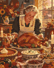 Charger l'image dans la galerie, Peinture par numéros Figured'Art Thanksgiving chez Grand-Mère