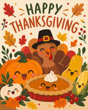 Charger l'image dans la galerie, Peinture par numéros Figured'Art Amis de Thanksgiving