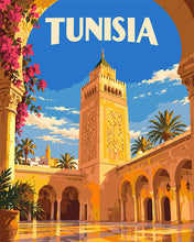 Charger l'image dans la galerie, Peinture par numéros Figured'Art Affiche de Voyage Tunisie, Mosquée Al-Zaytouna