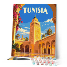 Charger l'image dans la galerie, Affiche de Voyage Tunisie, Mosquée Al-Zaytouna