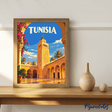 Charger l'image dans la galerie, Affiche de Voyage Tunisie, Mosquée Al-Zaytouna