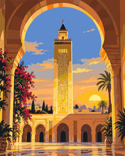 Charger l'image dans la galerie, Peinture par numéros Figured'Art Mosquée Malek ibn Anas, Tunisie