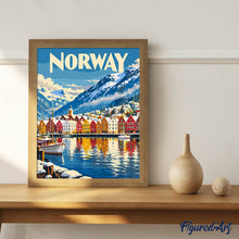 Charger l'image dans la galerie, Affiche de Voyage Bergen, Norvège