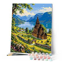 Charger l'image dans la galerie, Fjord en Norvège et Église en Bois
