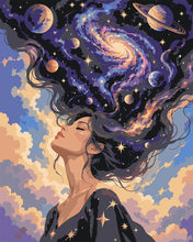 Charger l'image dans la galerie, Peinture par numéros Figured'Art Rêver Parmi les Étoiles