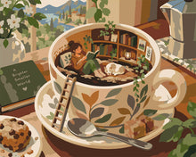 Charger l'image dans la galerie, Peinture par numéros Figured'Art Petit Monde dans une Tasse de Café